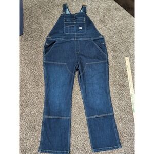 NWT Carhartt OR4044-W 104044 Double Knee Denim Bib Overalls Womens XXL 20 SHORT